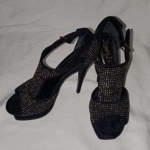 YSL Studded Platform Sandals
